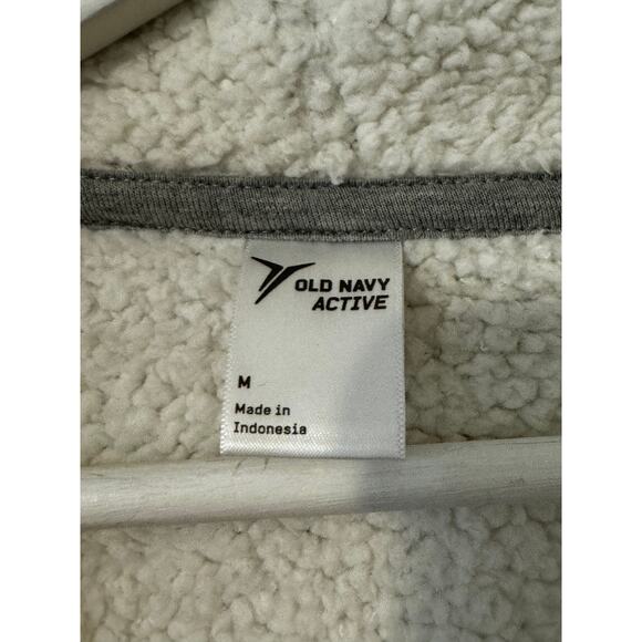 Old Navy Active Women's Open Cardigan Sweater Sherpa Style Liner Size M - Picture 7 of 7